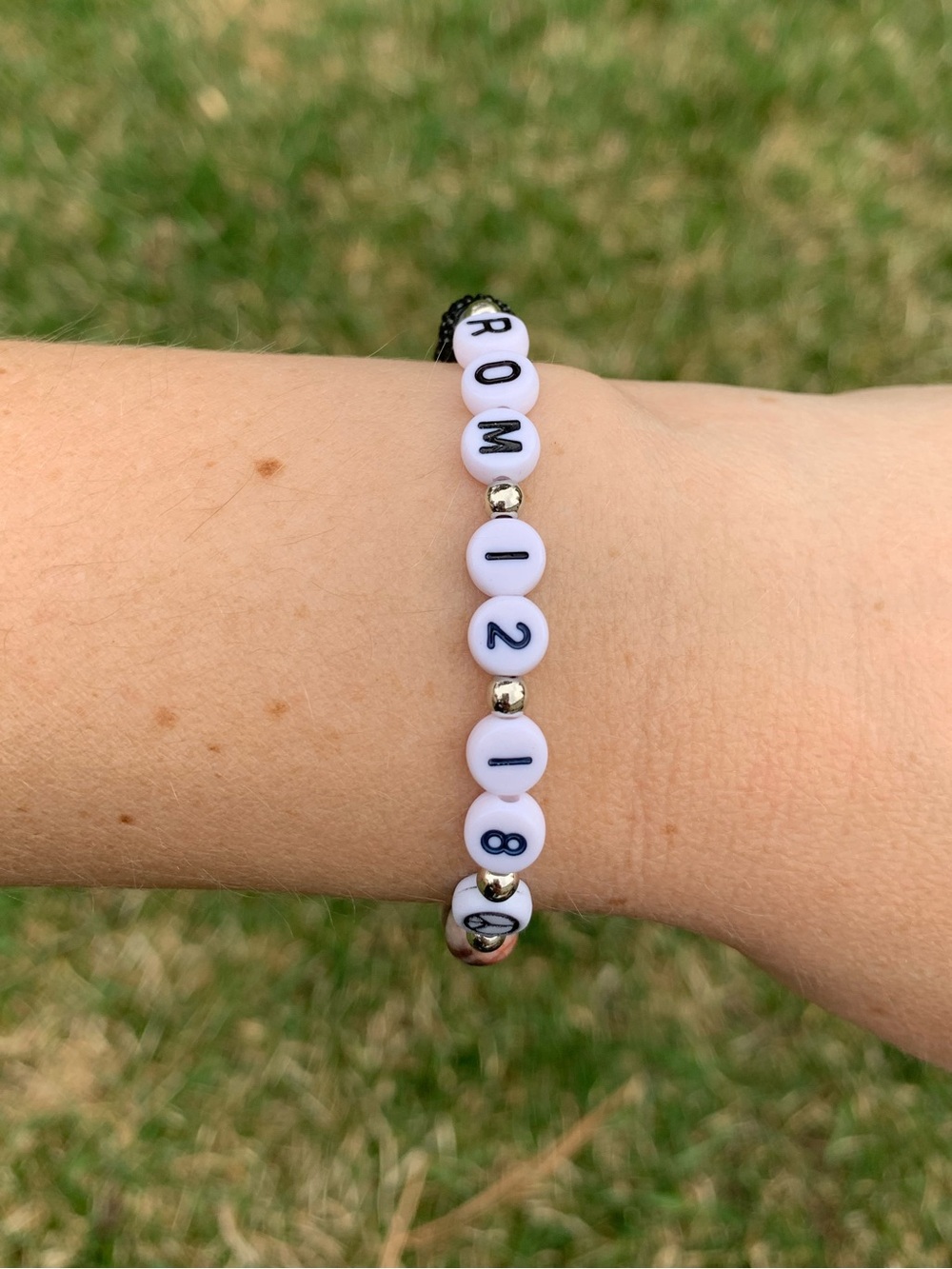 {Handmade} Romans 12:18 Beaded Bracelet